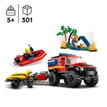 LEGO 60412 City Le Camion de Pompiers 4x4 et le Canot de Sauvetage, Jo