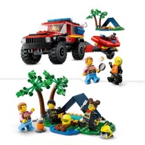 LEGO 60412 City Le Camion de Pompiers 4x4 et le Canot de Sauvetage, Jo