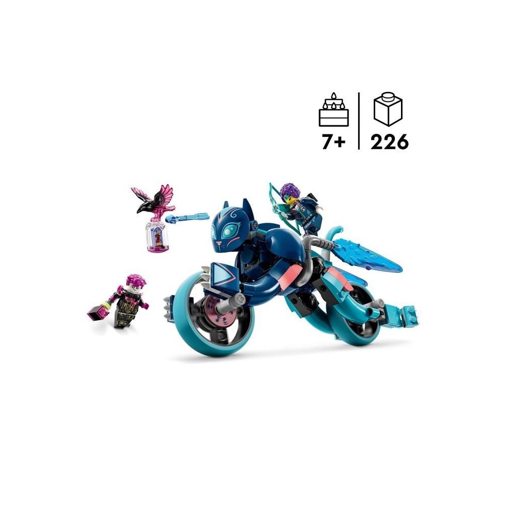 LEGO DREAMZzz 71479 Le Chat-moto de Zoey - Set d'Animal - Moto pour En