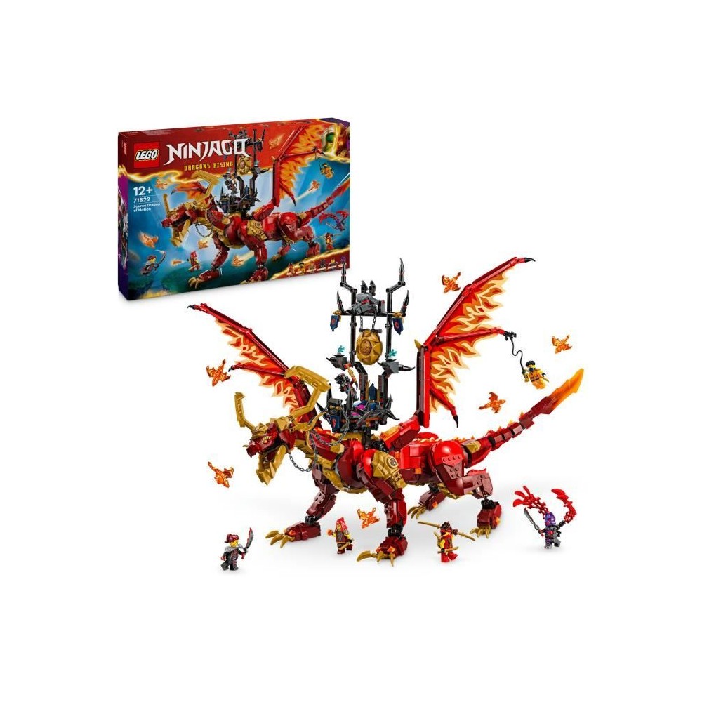 LEGO NINJAGO 71822 Le dragon source du mouvement - Jouet de ninja avec