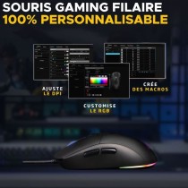 Souris Gamer filaire - The G-Lab - KULT-COBALT - RGB - 12800 DPI - Noi