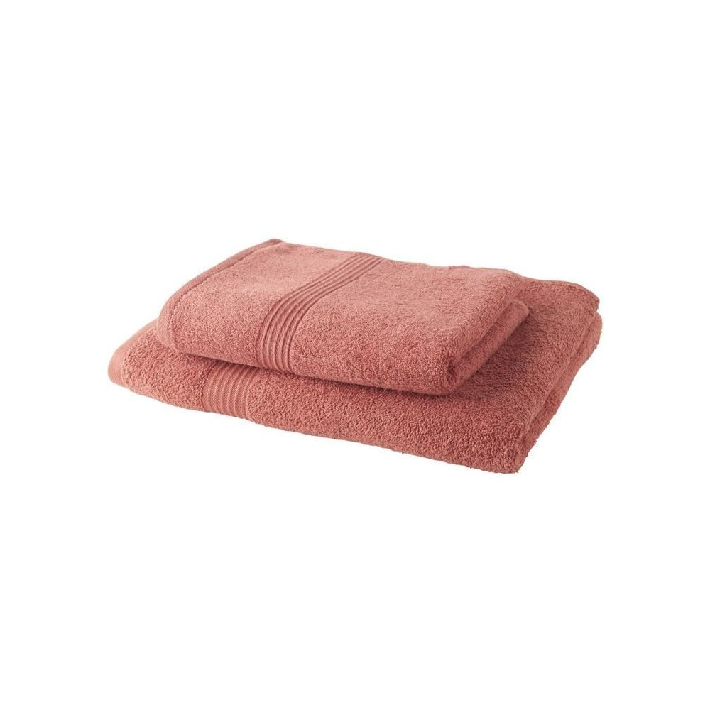 TODAY Lot de 1 Drap de Bain 100% coton 70x130 cm + 1 Serviette de Bain