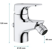 Mitigeur monocommande bidet - GROHE - Start Flow - Hauteur sous bec 46