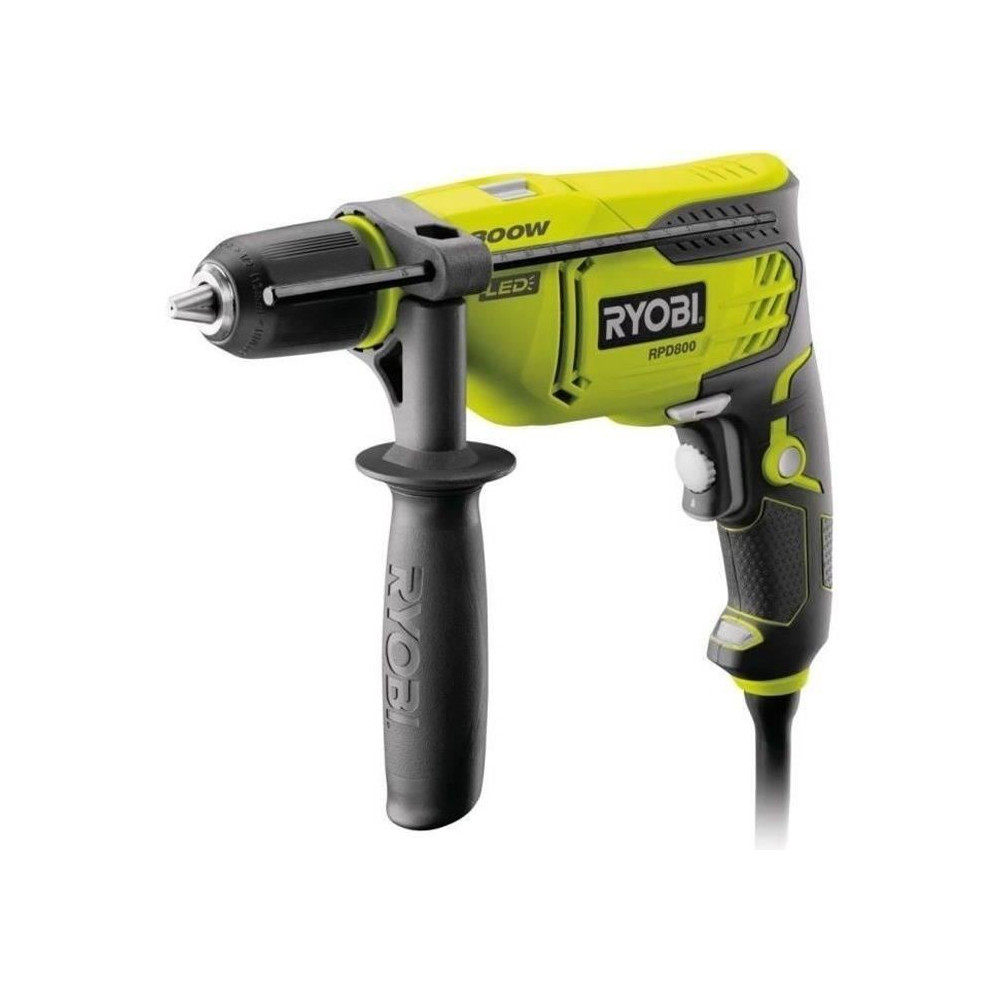 RYOBI - Perceuse a percussion 800 W - 3 000 cp/min - mandrin 13mm - bl