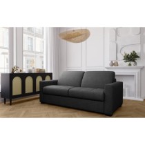 Canapé convertible express - MARIUS - Tissu Anthracite - 190 x 100 x