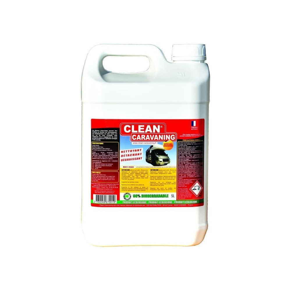 Produit d'entretien - CLEAN - Clean Caravaning - Bidon de 5L