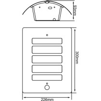 Applique extérieure avec détecteur TODD - BRILLIANT - Anthracite - M