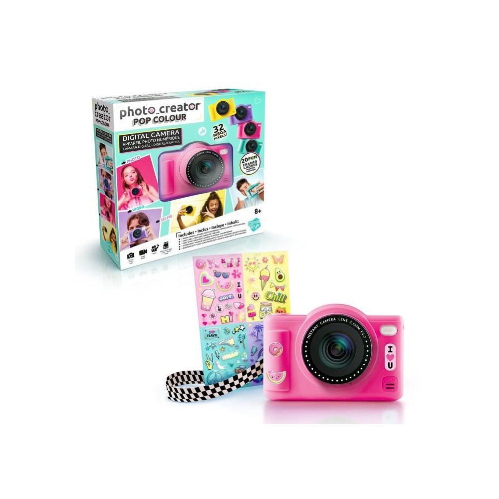 Canal Toys - Photo Creator -Appareil Photo Numérique Pop Couleur Rose