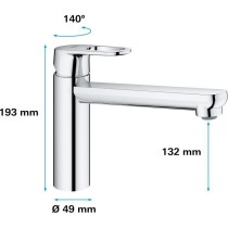 GROHE Robinet évier de cuisine Start Flow, mitigeur monocommande avec