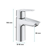 Mitigeur monocommande Lavabo GROHE QUICKFIX Start - Chromé - Economie