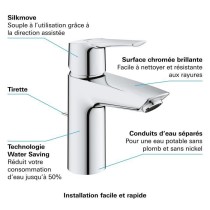 Mitigeur monocommande Lavabo GROHE QUICKFIX Start - Chromé - Economie