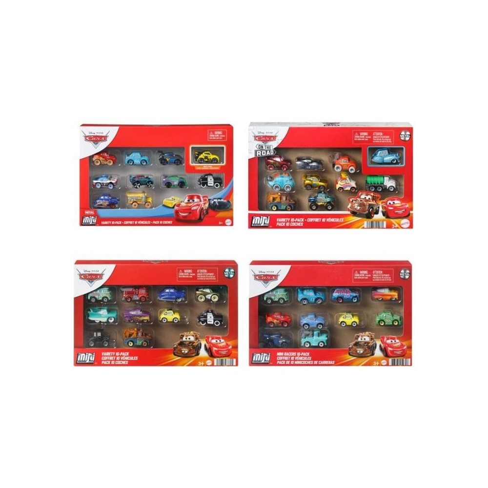 Cars Disney Pixar - Coffret 10 Véhicules (modeles aléatoires) - Peti