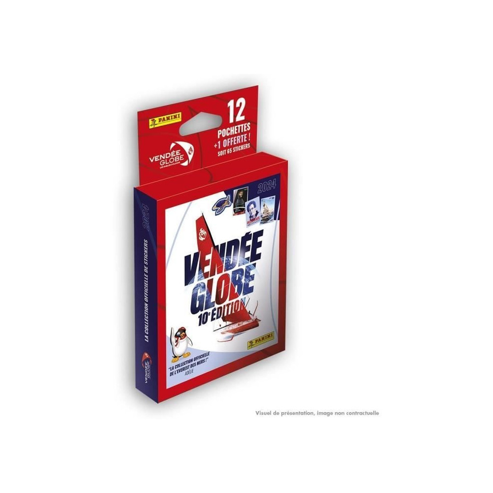 PANINI Vendée Globe Stickers et album, Blister 12 pochettes + 1 offer