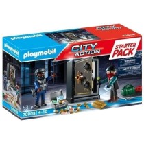 PLAYMOBIL 70908 Starter Pack Policier cambrioleur de coffre-fort, les