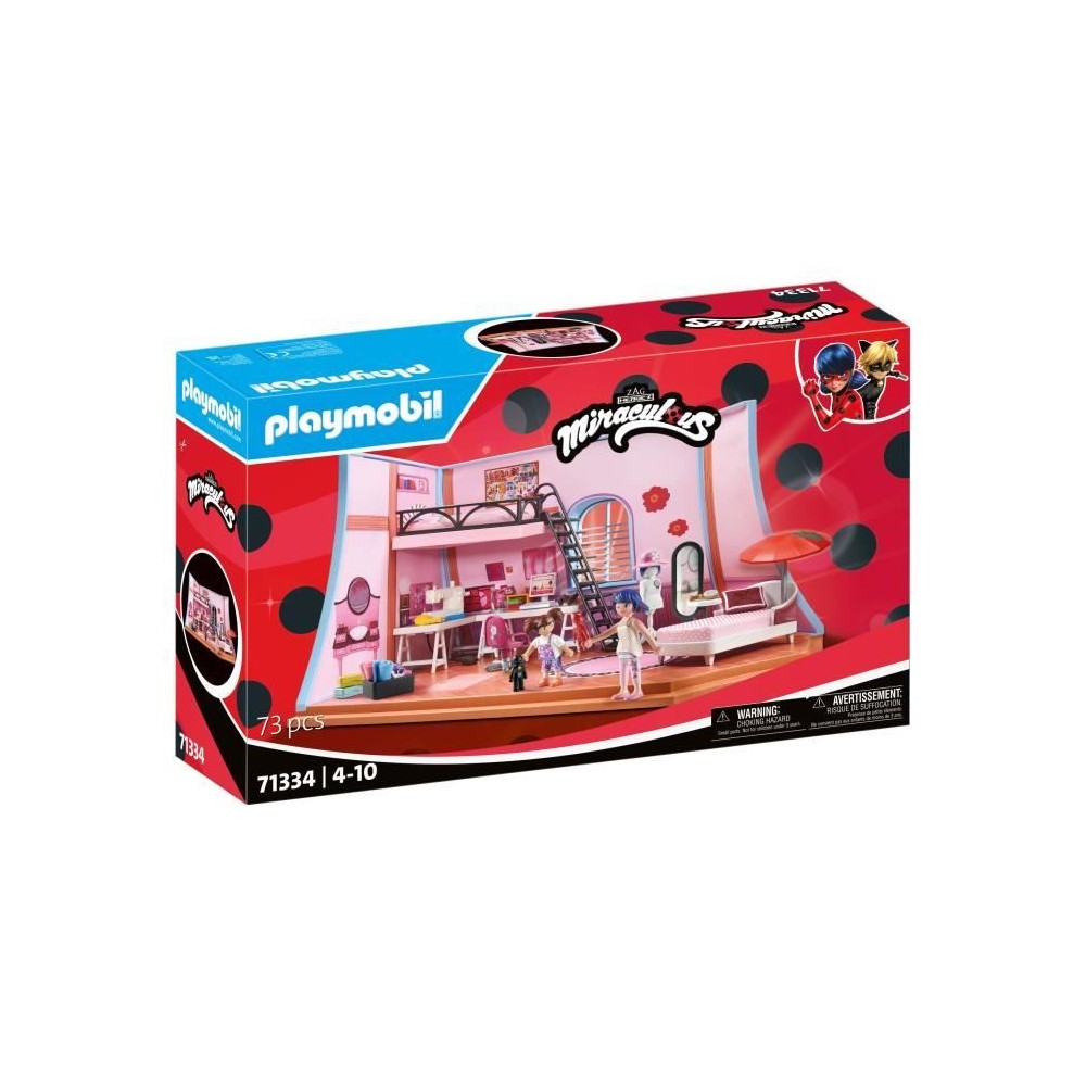 PLAYMOBIL 71334 Miraculous Chambre de Marinette, Miraculous lady bug,