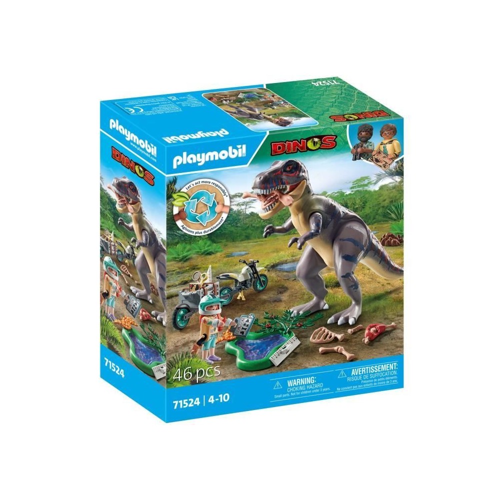 PLAYMOBIL 71524 Explorateur avec moto et tyrannosaure