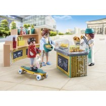 PLAYMOBIL 71538 Stand de restauration rapide, My Life, 54 pieces, Des