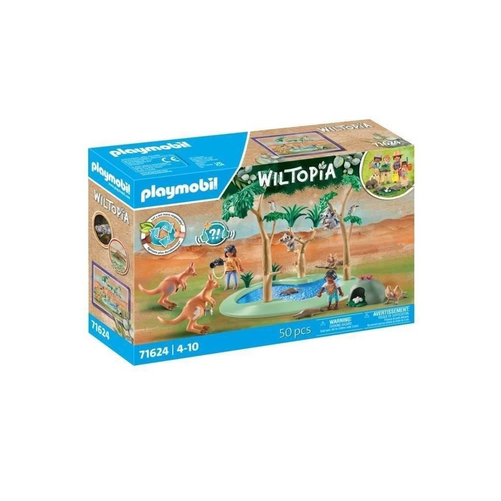 PLAYMOBIL 71624 Explorateurs avec animaux australiens, Wiltopia, 50 pi