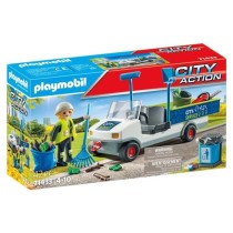 PLAYMOBIL 71433 Agent entretien avec véhicule électrique - City Acti