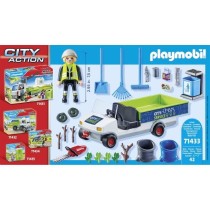 PLAYMOBIL 71433 Agent entretien avec véhicule électrique - City Acti