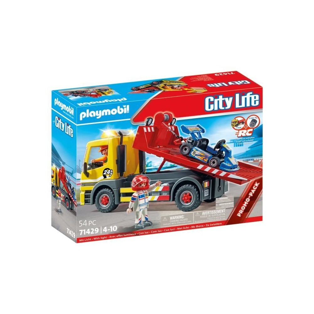 PLAYMOBIL 71429 Dépanneuse avec quad, City Life, 2 personnages, Des 4