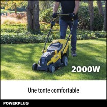 Tondeuse Gazon Électrique POWERPLUS POWXG6281 - 2000W, 420mm Ø, Rama