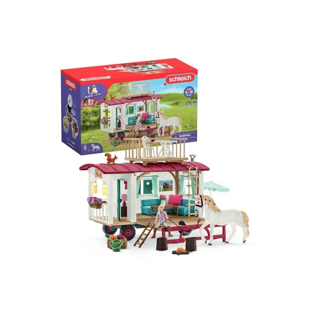 Caravane rencontres secretes, coffret schleich avec 1 cheval schleich