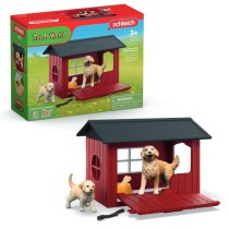 Coffret Niche avec Golden Retriever, SCHLEICH 42722 Farm World, Des 4