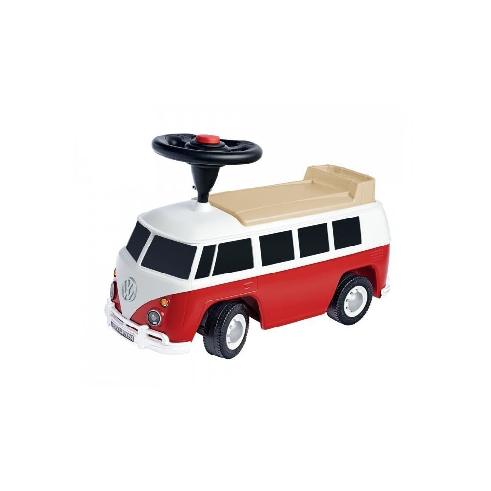 Smoby - Porteur Volkswagen Van Rouge - Coffre de rangement + Volant di