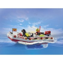 PLAYMOBIL 71464 Bateau de pompier et scooter des mers - Action Hereos