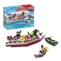 PLAYMOBIL 71464 Bateau de pompier et scooter des mers - Action Hereos