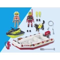 PLAYMOBIL 71464 Bateau de pompier et scooter des mers - Action Hereos