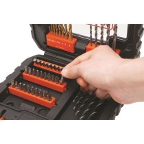 Coffret Perçage Vissage BLACK+DECKER - A7232-XJ - 50 Accessoires - Fo