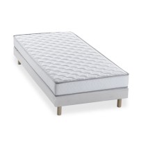 Pack pret a dormir Matelas 90x190 cm + Sommier + Couette + 1 oreiller