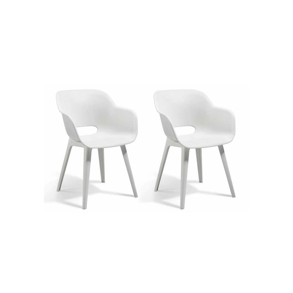 Chaises d'extérieur Akola - Keter - Blanc - Résine - Contemporain -