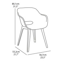 Chaises d'extérieur Akola - Keter - Blanc - Résine - Contemporain -