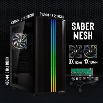 Boitier PC sans alimentation - BITFENIX Saber Mesh (Noir) - Moyen tour