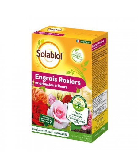 SOLABIOL SOROSY15 Engrais Rosiers Et Arbustes A Fleurs - 1,5 Kg