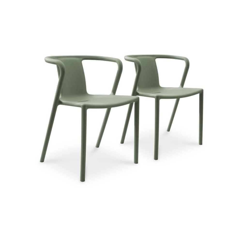 Lot composé de 2 fauteuils de jardin - CITY GARDEN - DIEGO-FT - Olive