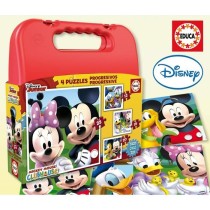 4 puzzles progressifs - EDUCA - Malette Puzzles Progressifs Mickey (12