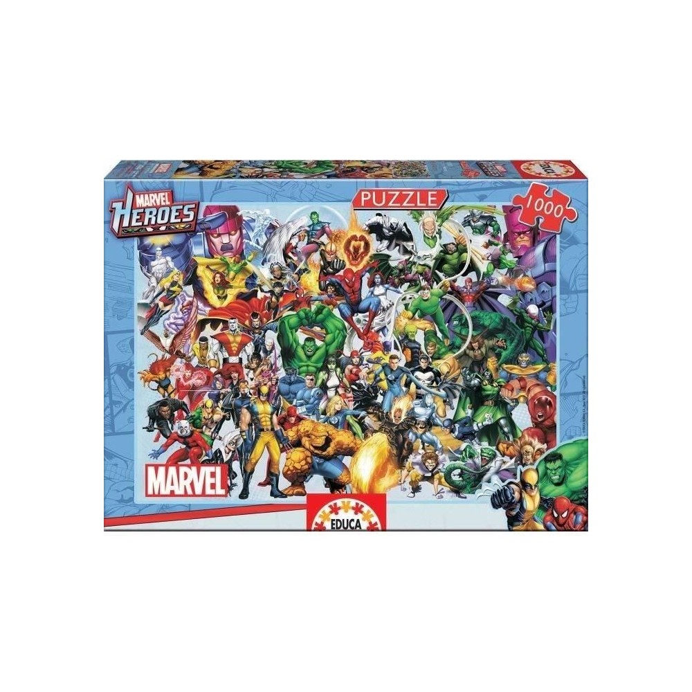 Puzzle Marvel 1000 pieces - EDUCA - Collage des héros - Dessins anim