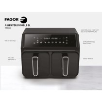 Airfryer 8L - FAGOR - Friteuse sans huile 2 cuves de 4L - 2200W - 8 pr