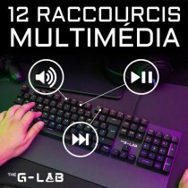 Clavier Gamer - The G-Lab - KEYZ CARBON E - Mécanique (Switch Bleu) -