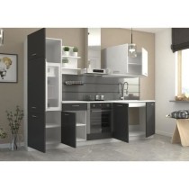 Cuisine complete PREGO- L 270 cm - Gris Graphit - Plan de travail 210