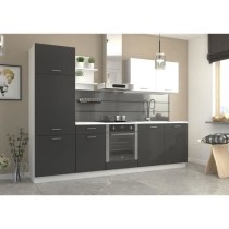 Cuisine complete PREGO- L 270 cm - Gris Graphit - Plan de travail 210