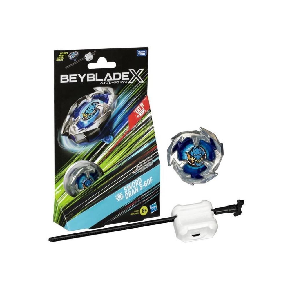 Beyblade X, Starter Pack Sword Dran 3-60F avec toupie de compétition