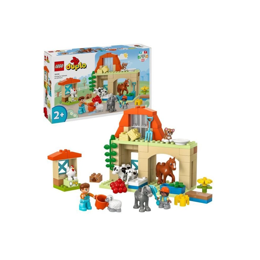 LEGO 10416 DUPLO Ma Ville Prendre Soin des Animaux de la Ferme, Jouet