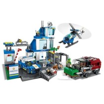 LEGO City 60316 Le Commissariat de Police, Jouet Hélicoptere, Voiture