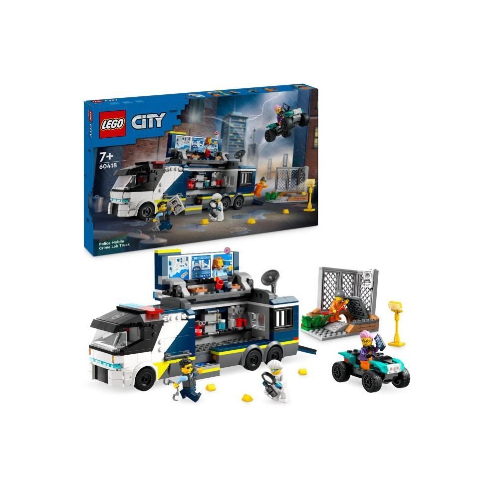 LEGO 60418 City Le Laboratoire de Police Scientifique Mobile, Jouet de