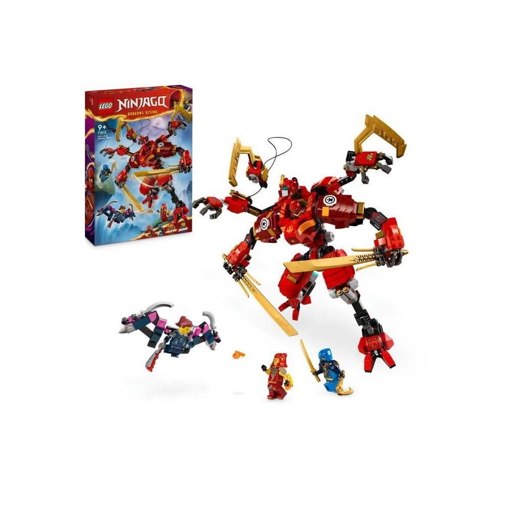 LEGO NINJAGO 71812 Le Robot Grimpeur Ninja de Kai, Set de Jeu d'Aventu